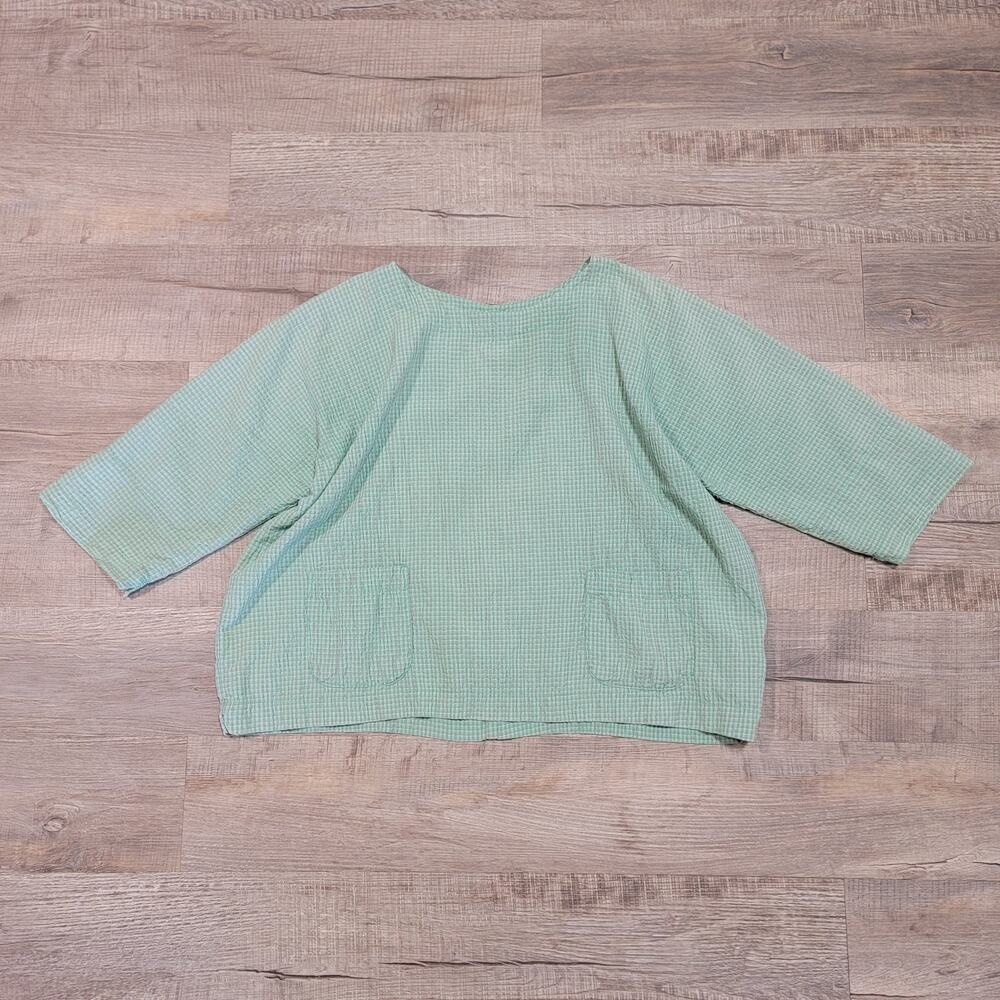 Cut Loose Oversized Tunic Top‎ Crinkle Cotton Slouchy Pockets Lagenlook Boho